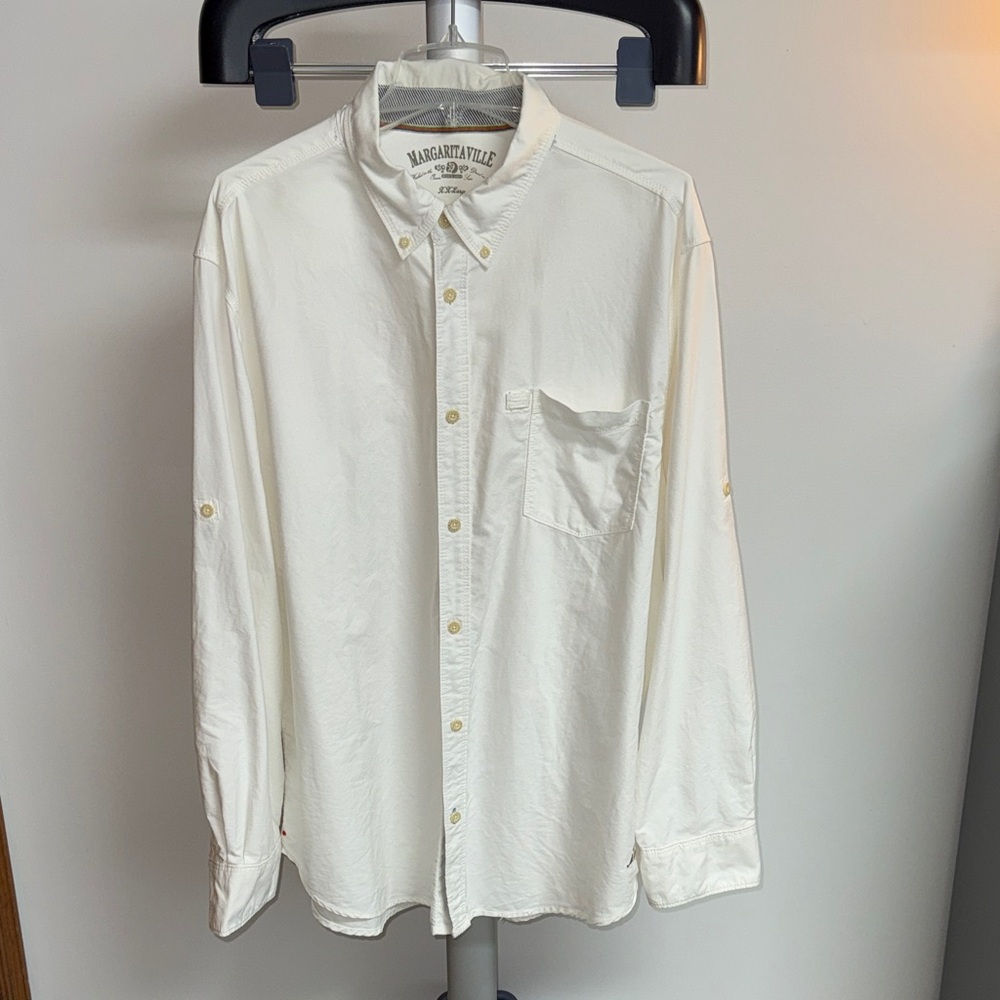 Margaritaville Men's White Shirt, Sz XXL EUC